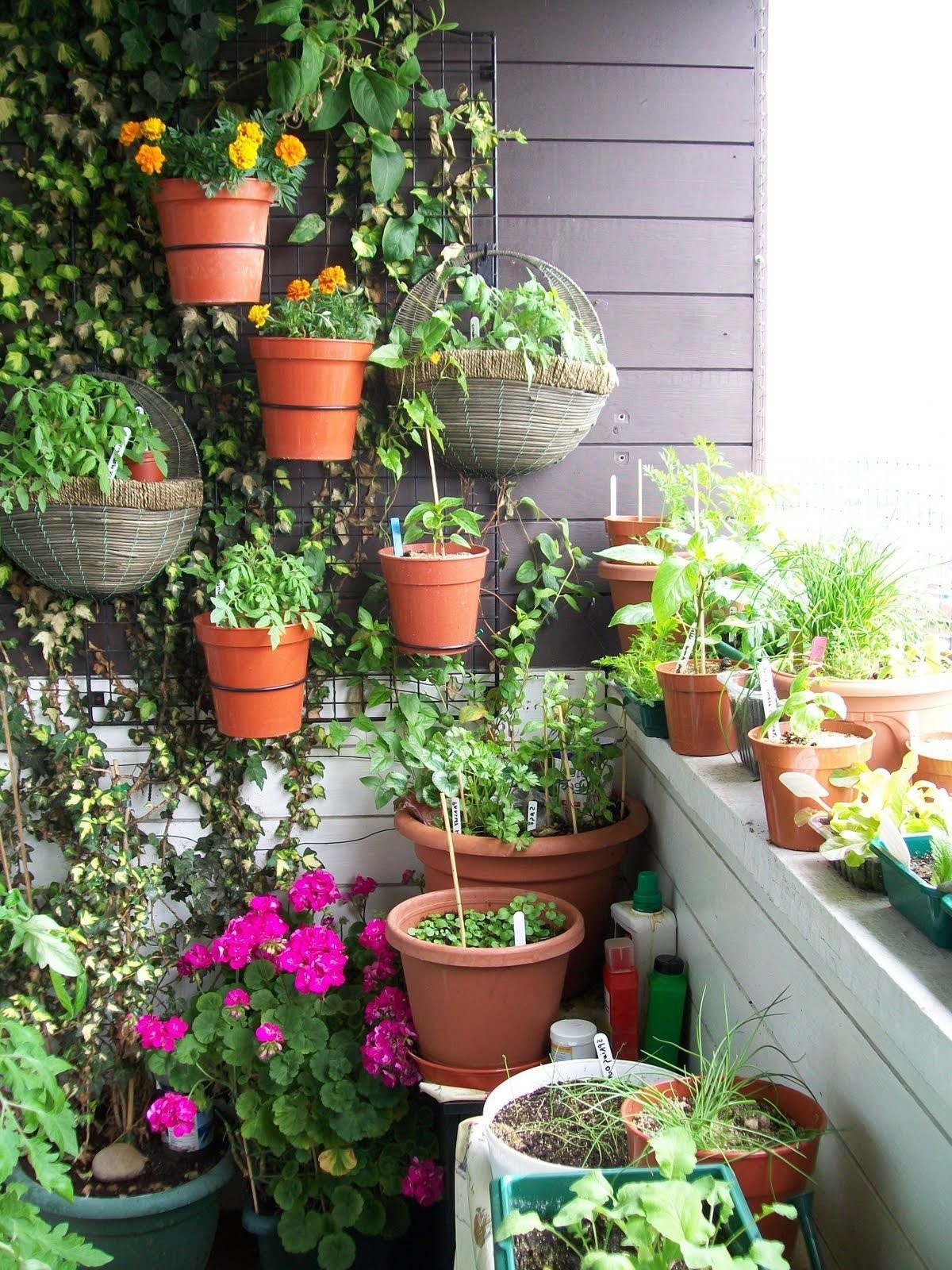 garage , beautiful small terrace garden ideas : good terrace garden