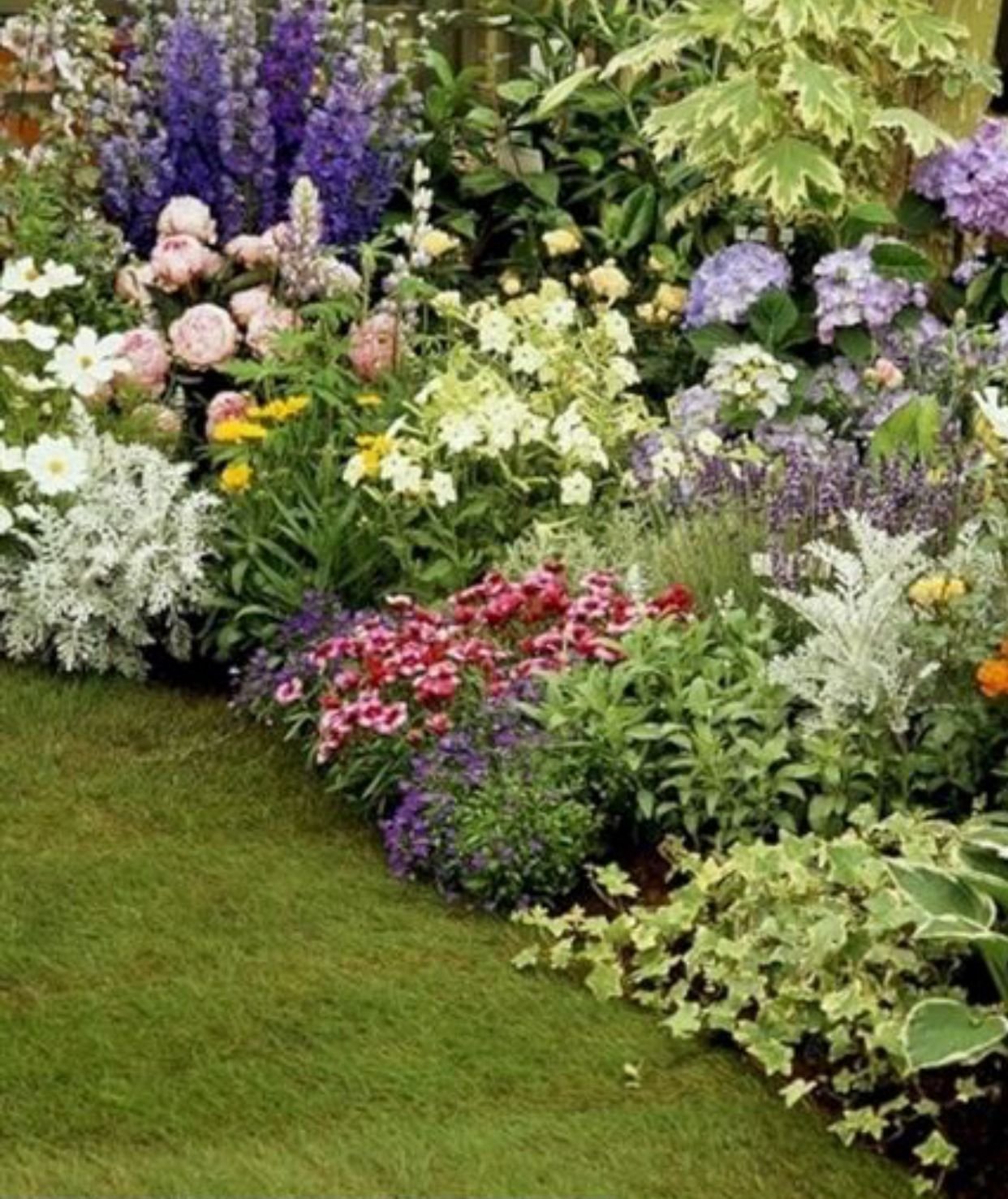 beautiful! the perfect perennial flower bed. | gardening | peonies