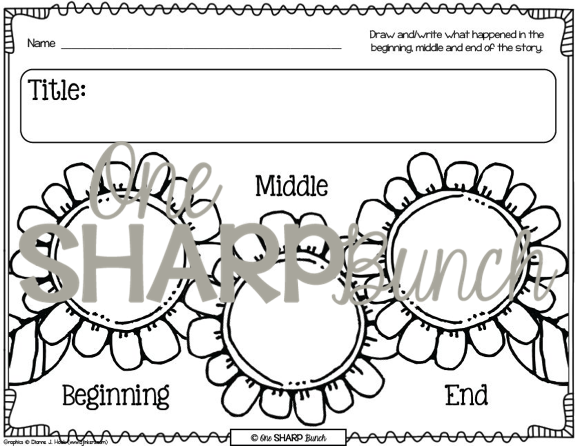 sunflower house freebie - story sequencing | writing activities
