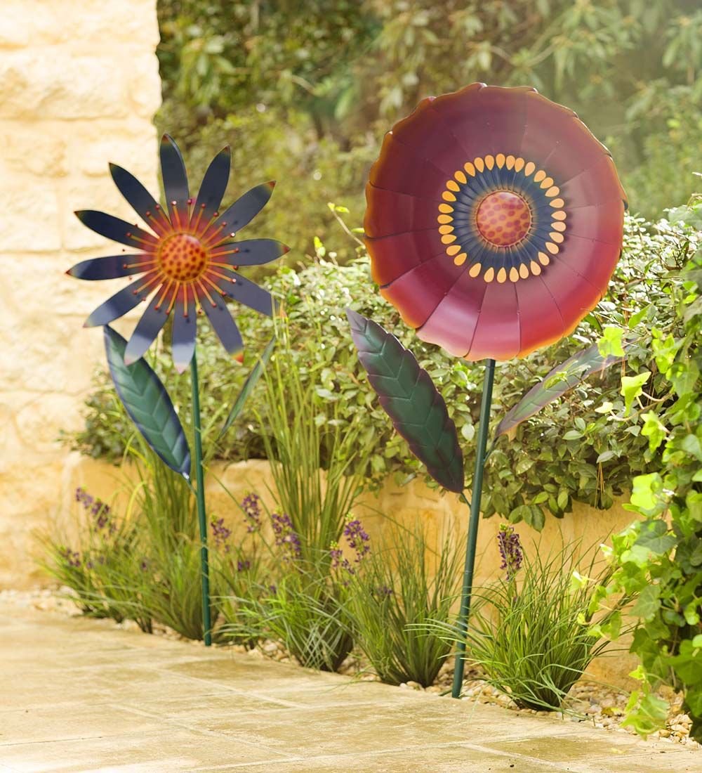 large metal flower garden stake | plants, flowers & gardens | metal