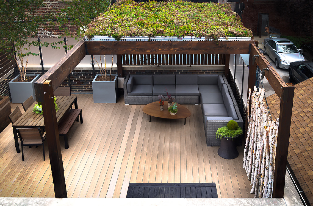 chicago wicker park garage rooftop deck - contemporary - chicago - by
