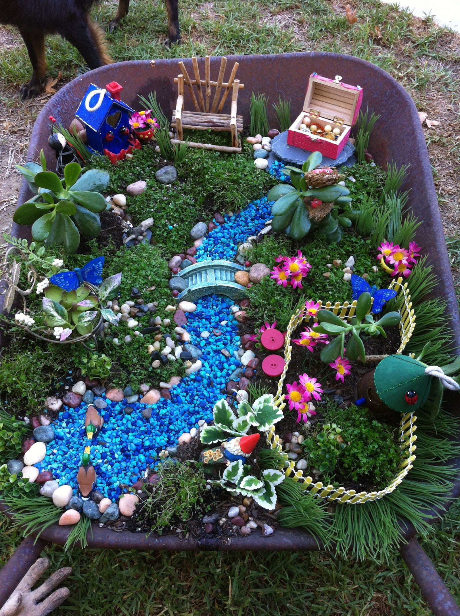 first time fairy garden for my 3 year old! went well!!! so happy