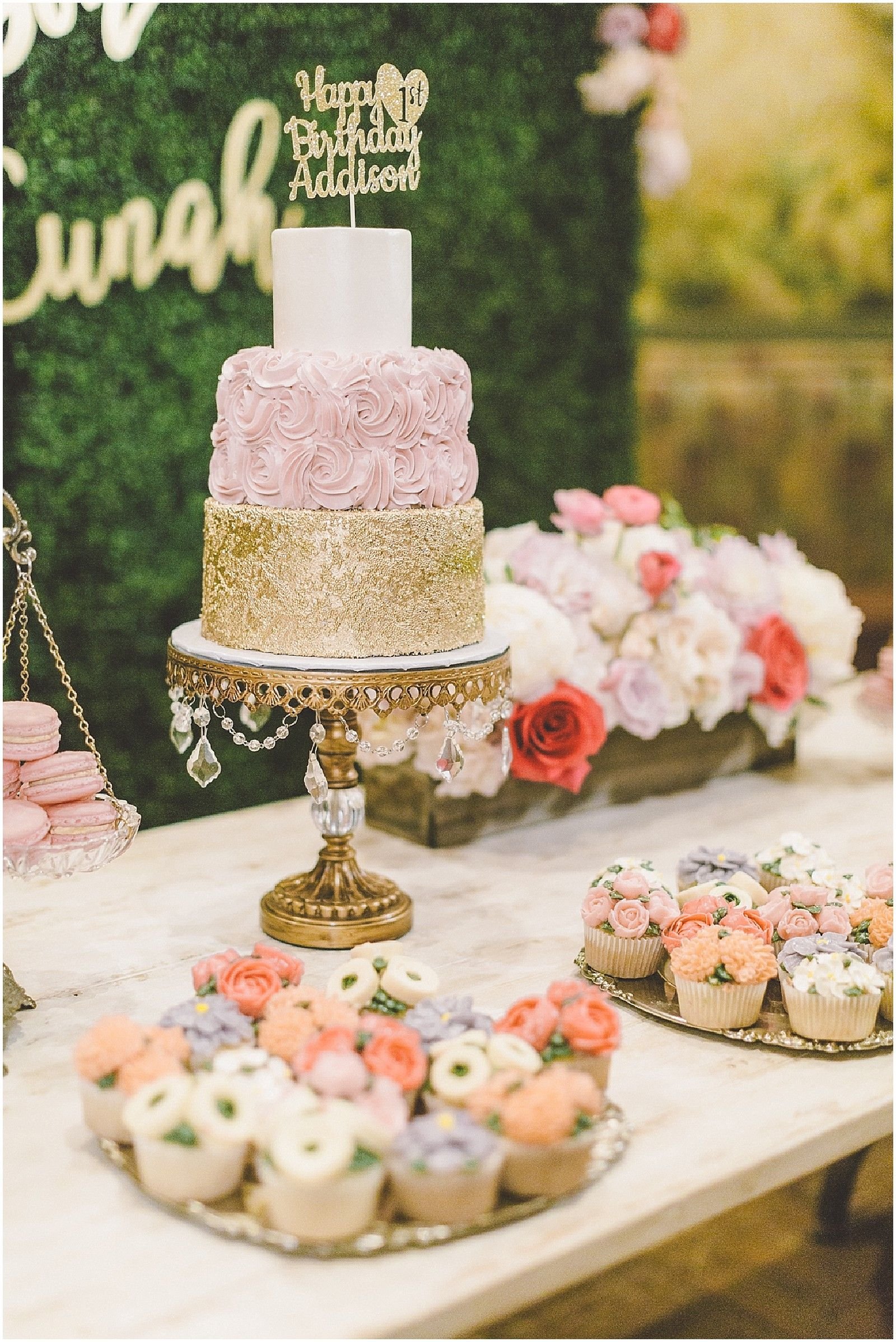 addison's floral garden first birthday party | baby: first birthday