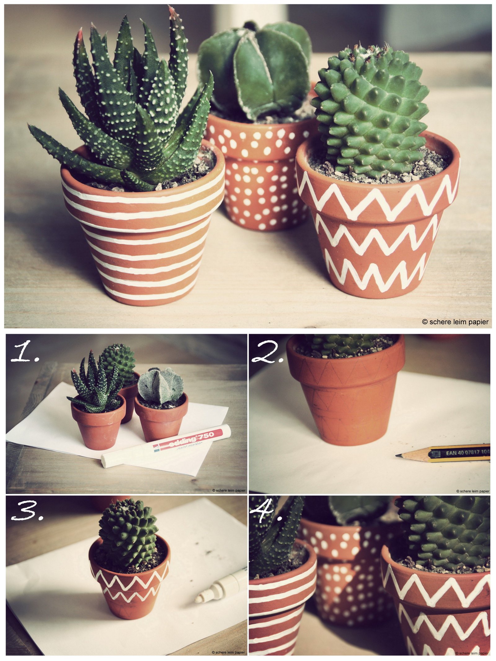 diy geschenk kakteentopfmalerei zum muttertag | diy geschenkideen