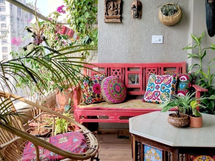 a balcony garden in mumbai: terrace reveal #terrace balcony boho chic a