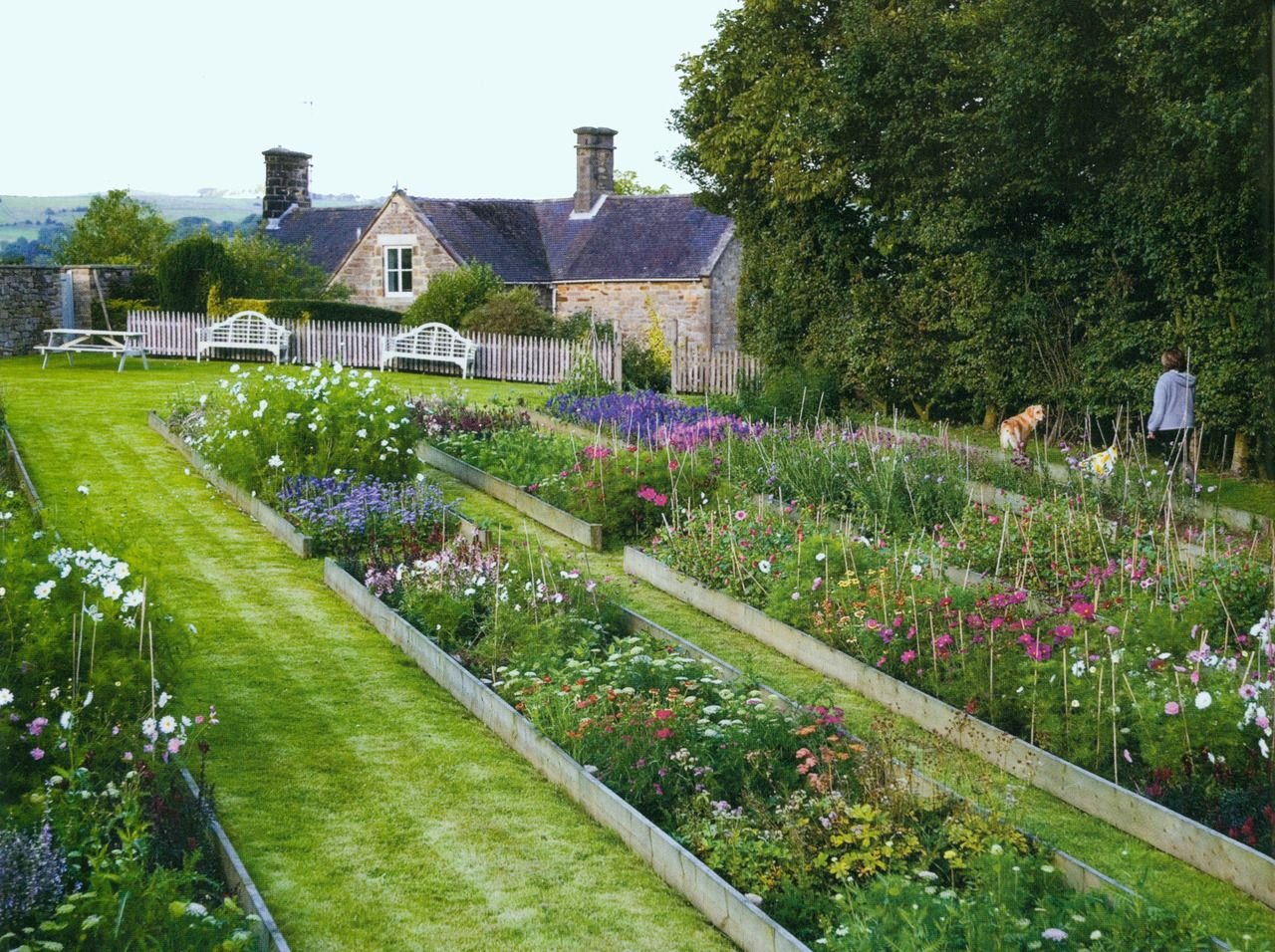 the mother of all raised bed flower gardens | gardening and outdoors