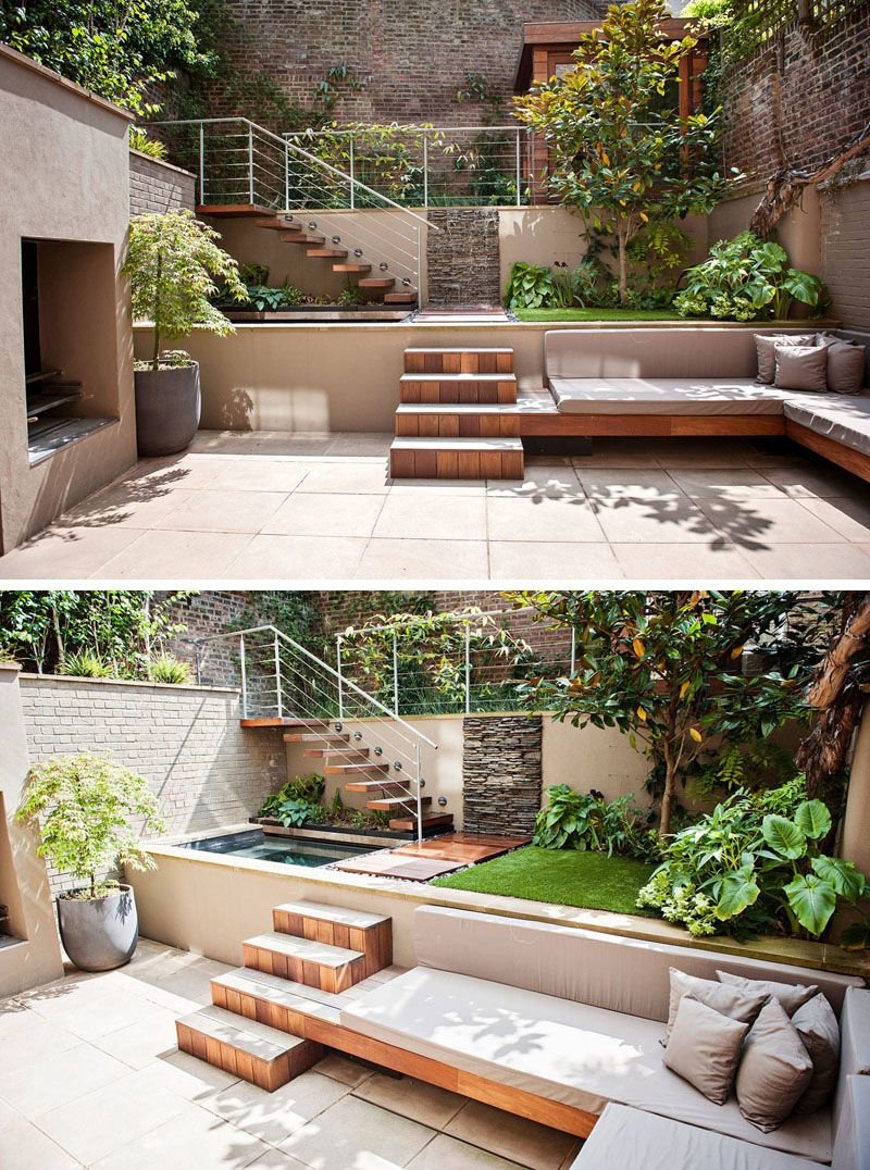 14 beautiful backyards with level difference | pinterest | backyard