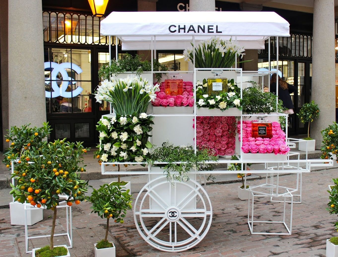 chanel flower cart | all things floral | flower cart, mobile food