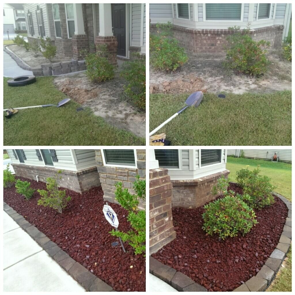 lava rocks for my flower bed | garden | small front yard landscaping