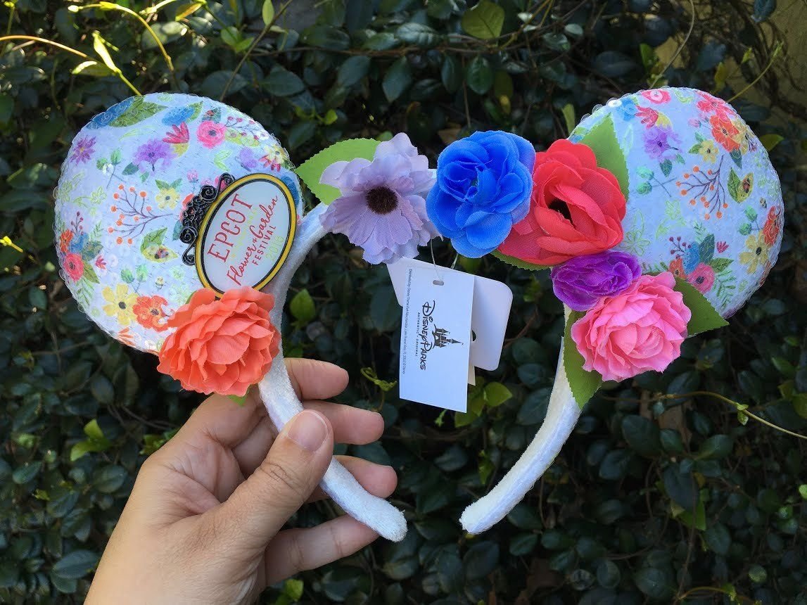 2018 epcot flower & garden festival minnie mouse ears headband