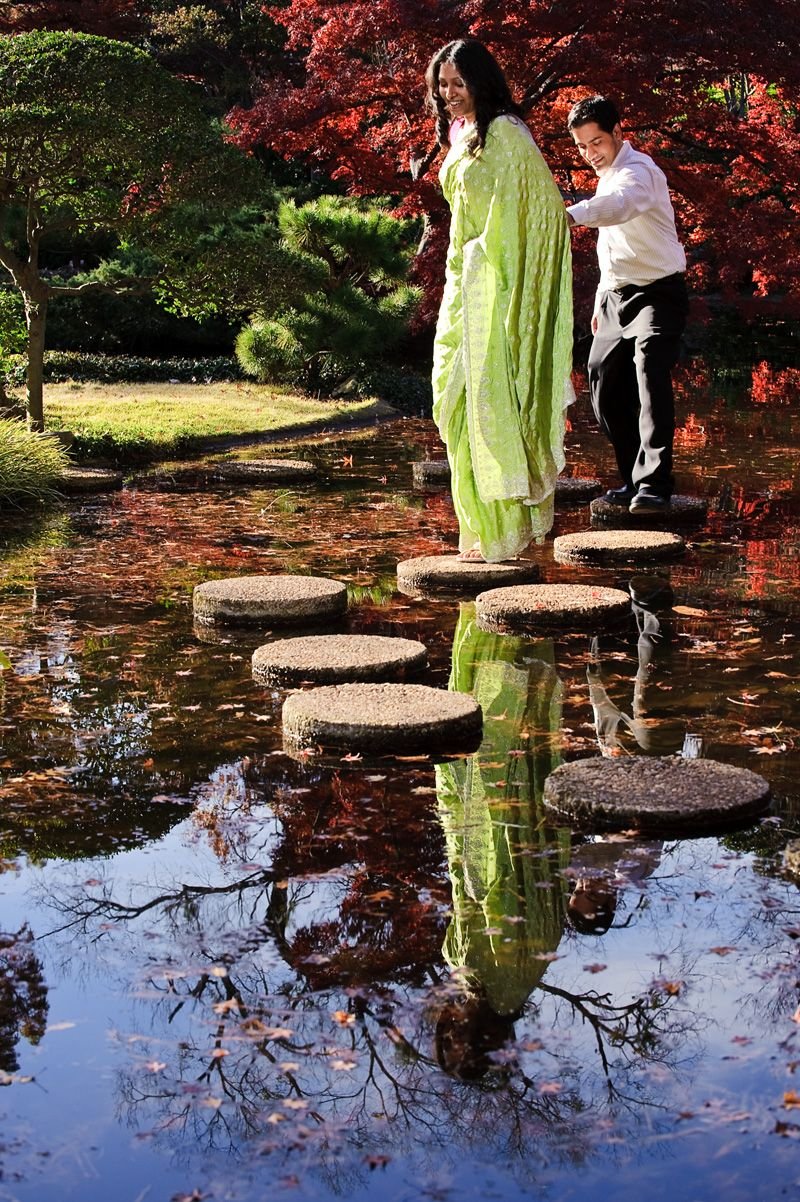 engagement : fort worth : japanese gardens : background : indian