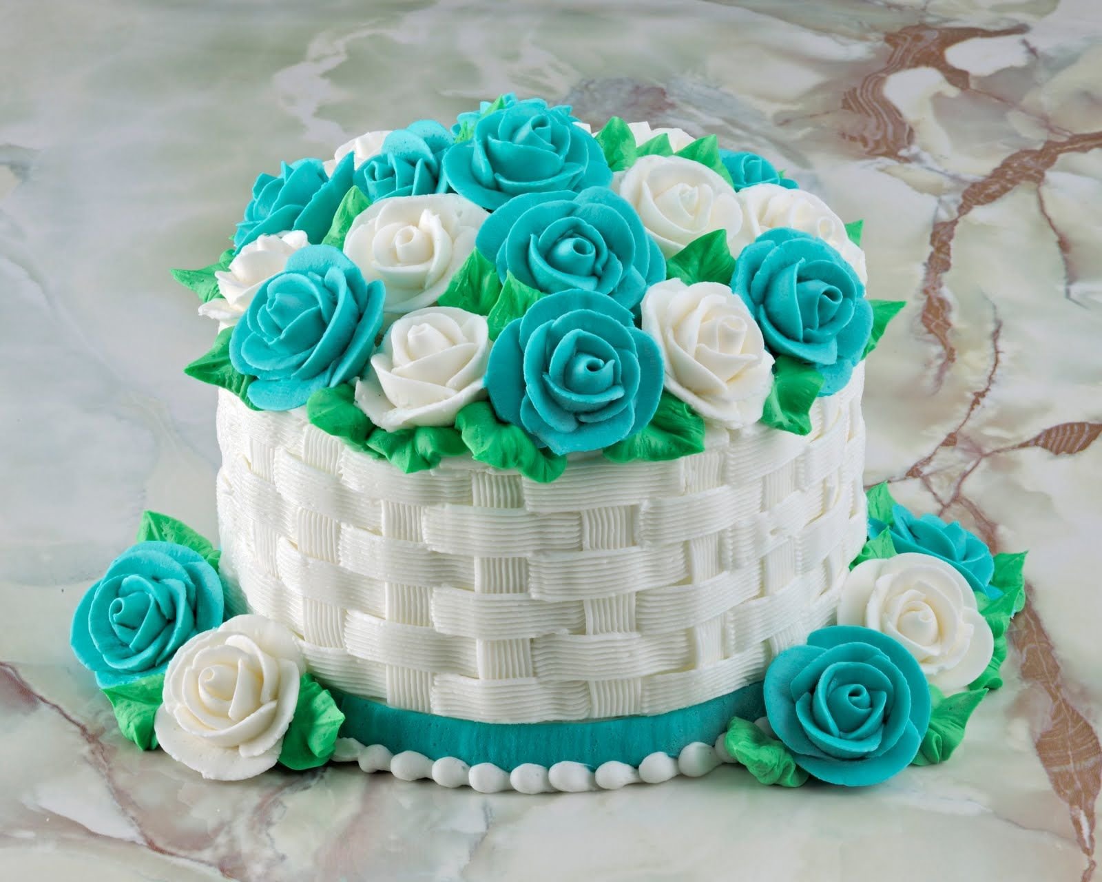 basket weave and button flowers on cakes - google search | cake