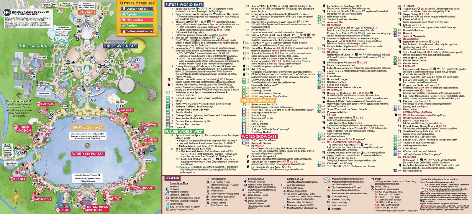 epcot flower & garden festival map 2018 at walt disney world