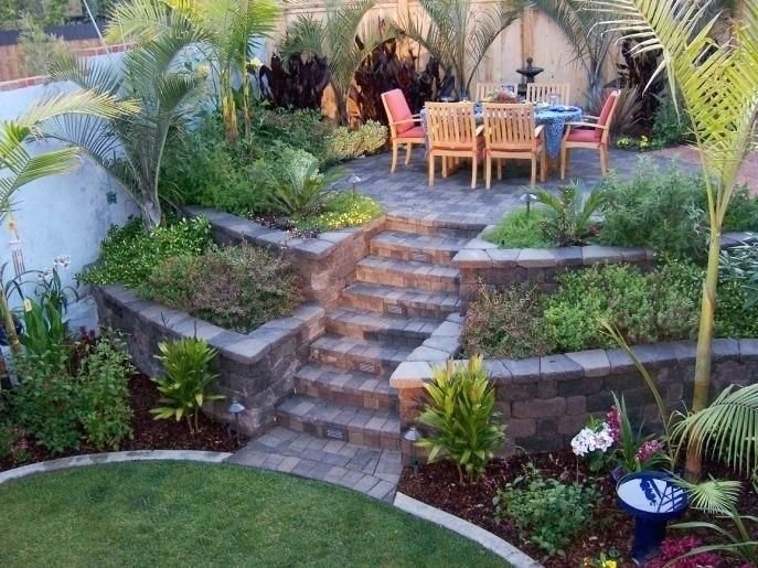 image result for backyard hill landscapes | sloped