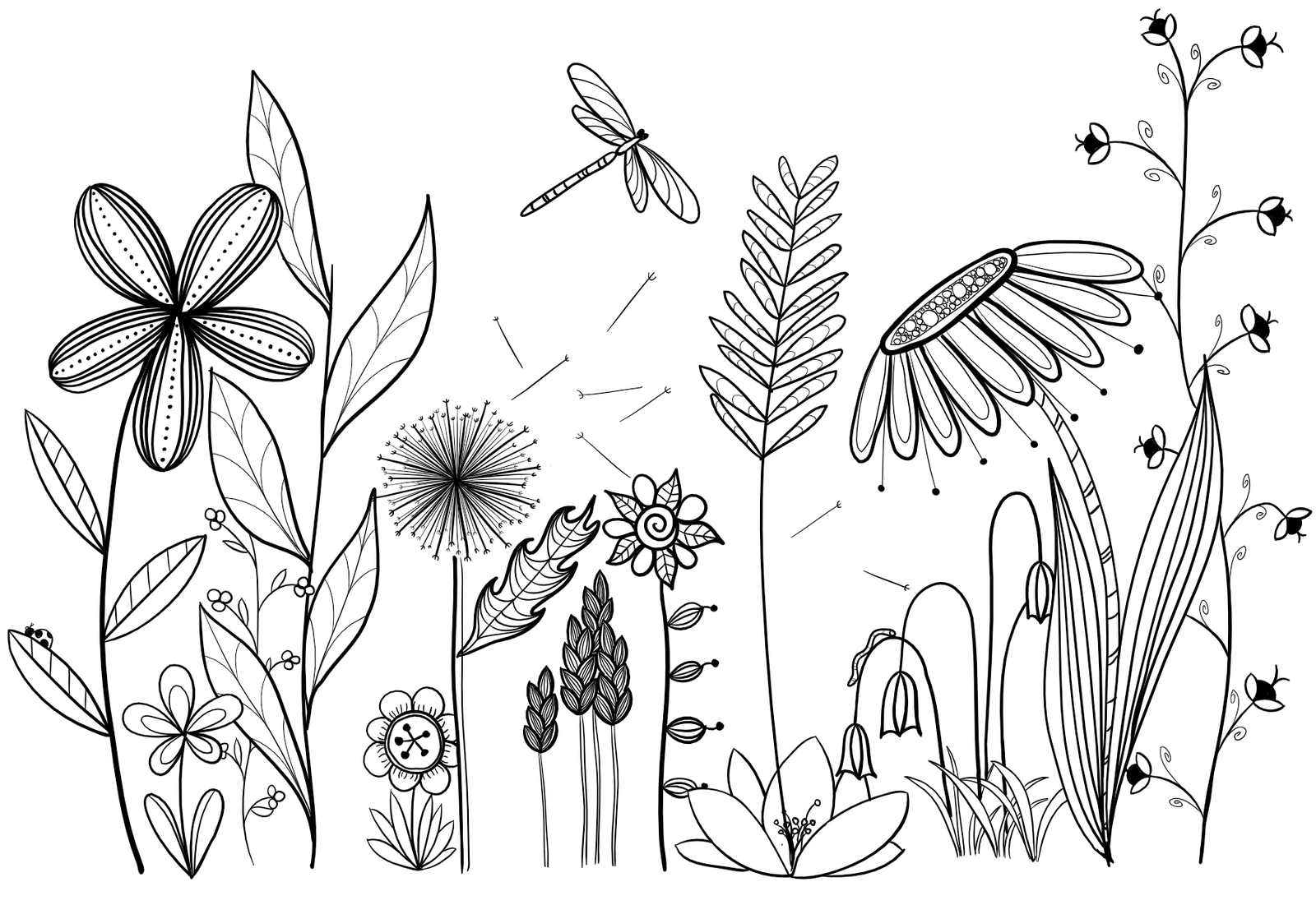 my original art, inspired by many. doodle, flower, line drawing