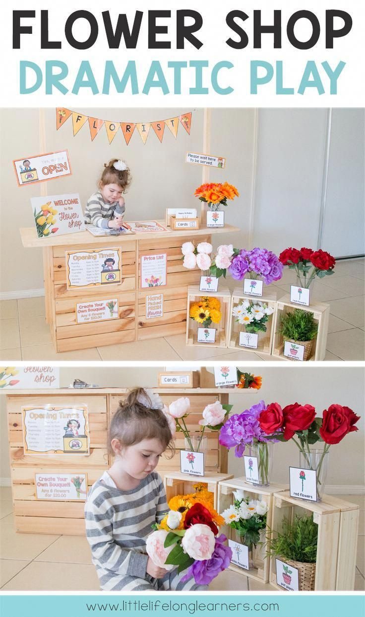 flower shop or florist dramatic play center | set up a flower shop