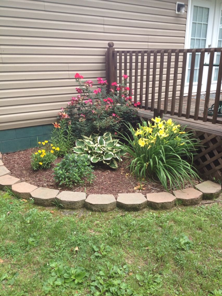 small flower bed design | yard | yard landscaping, garden