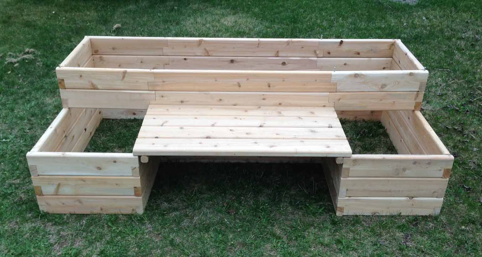 raised bed with bench - i really like this! | yard/porches | pallet