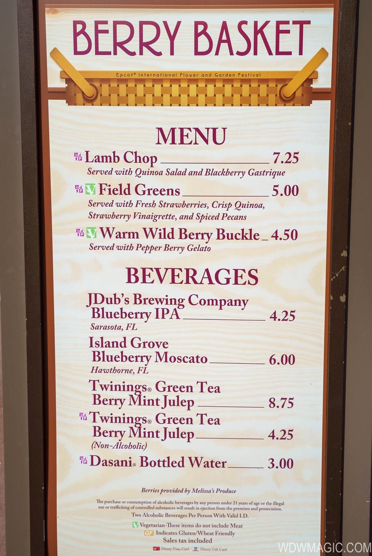 2018 epcot flower and garden festival outdoor kitchen kiosks - berry