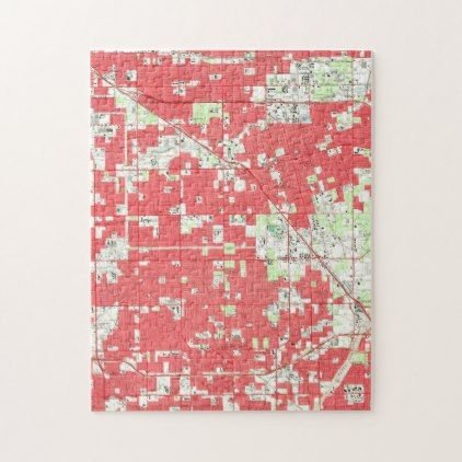 Vintage Anaheim & Garden Grove CA Map (1952) 3 Jigsaw ...
