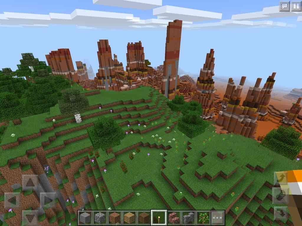 flower forest meets bryce biome - mcpe 0.13 - 0.16 seed:burpop