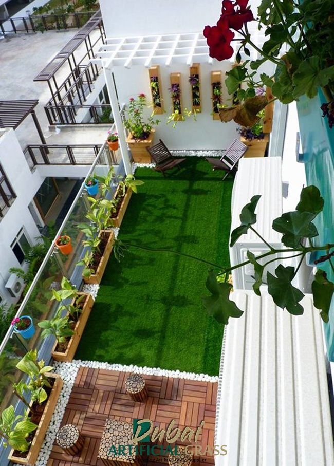 balcony design with artificial grass | small balcony design, terrace