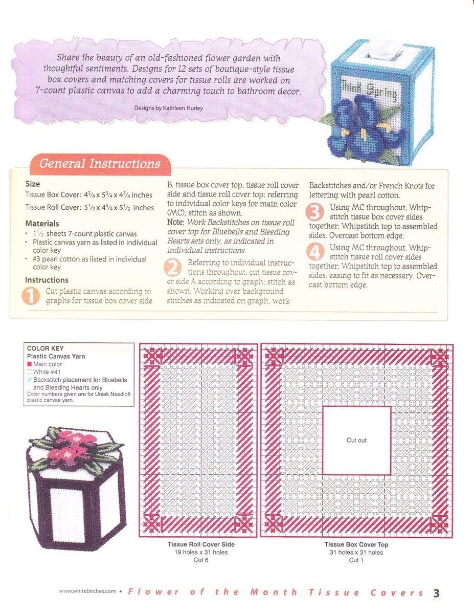 flower of the month tissue covers pg.3 | tissue box collage in