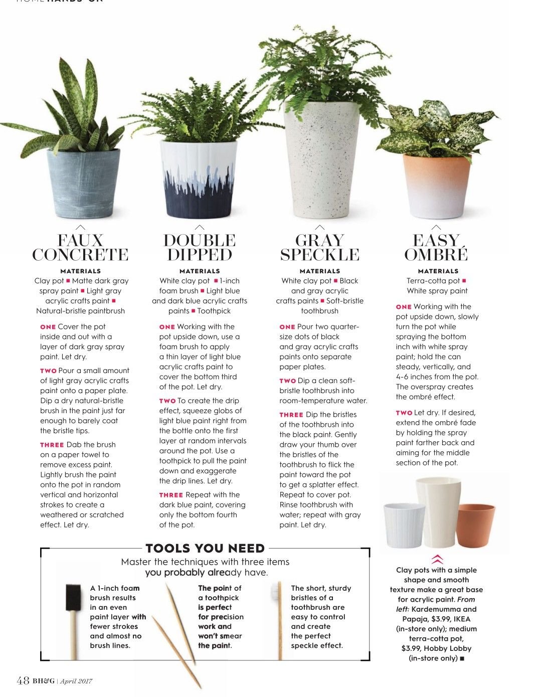 better homes and gardens magazine | diy vases, candles, sm