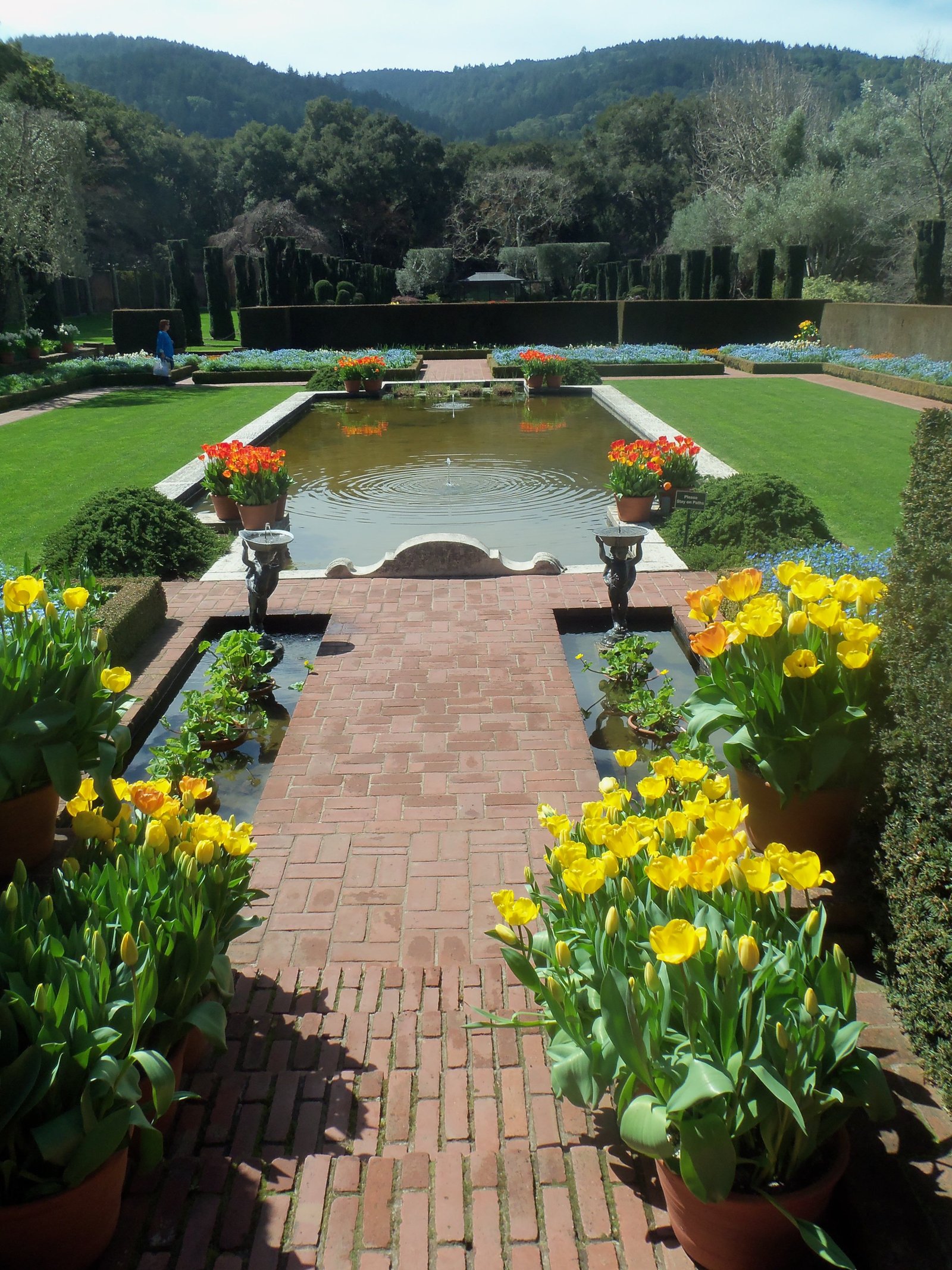 the estate garden at filoli, woodside, ca. near san francisco
