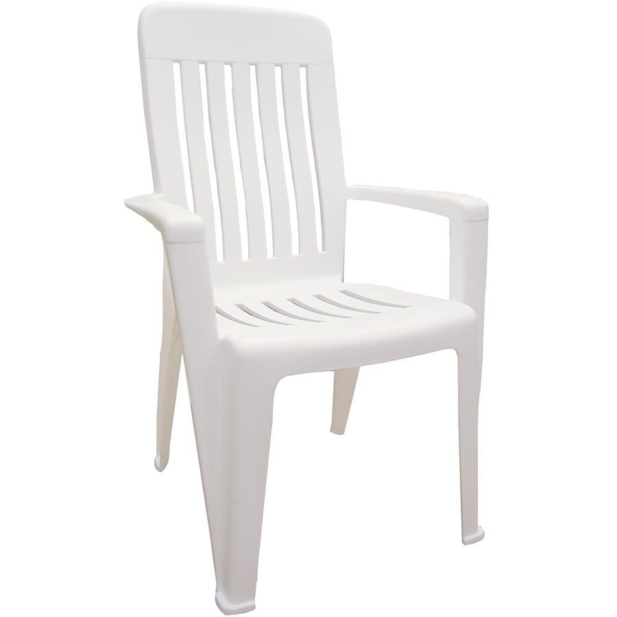 shop adams mfg corp white resin stackable patio dining chair at lowes