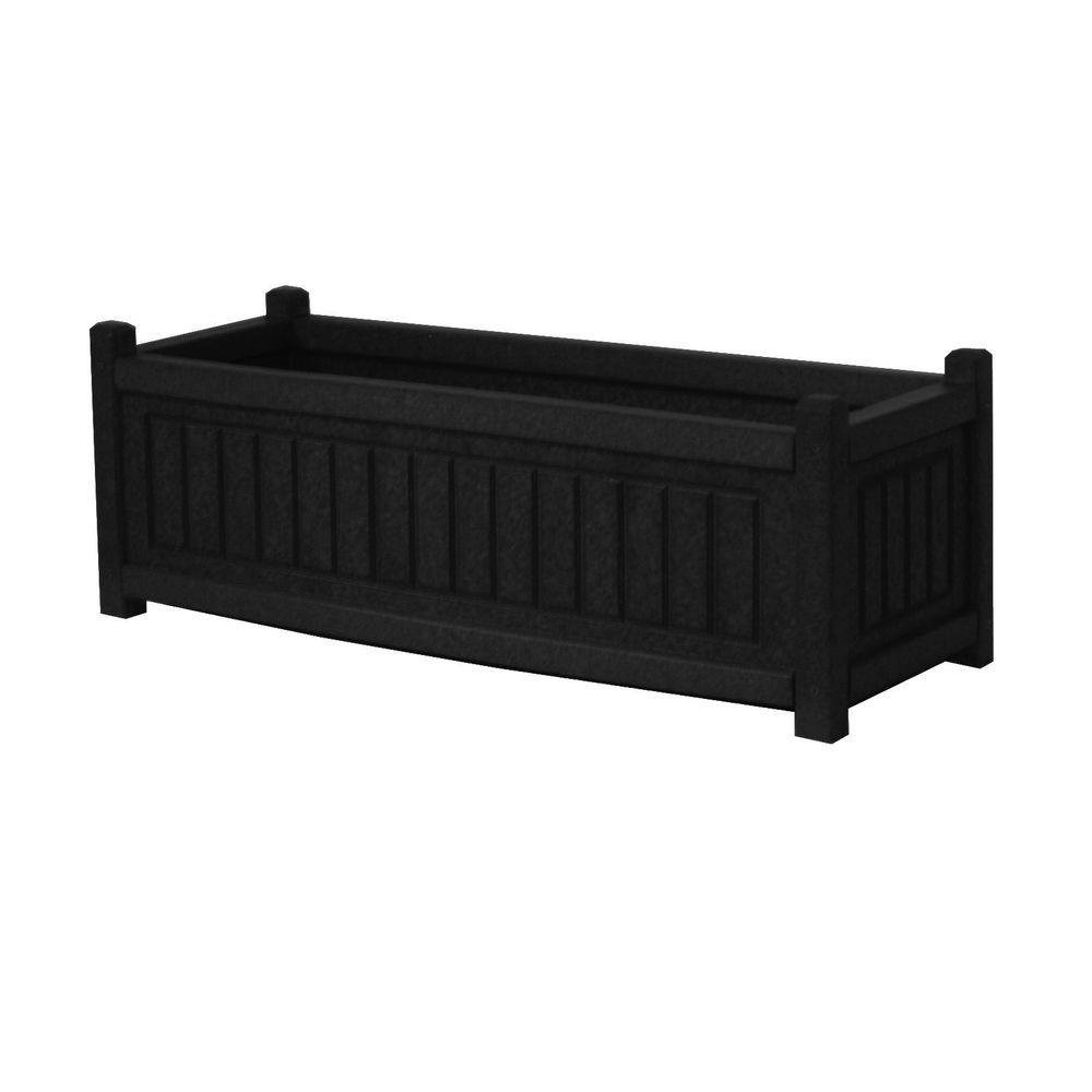 eagle one nantucket 34 in. x 12 in. black recycled plastic commercial