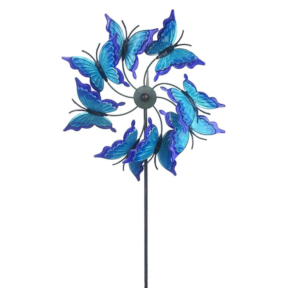 butterfly yard metal spinner pinwheel