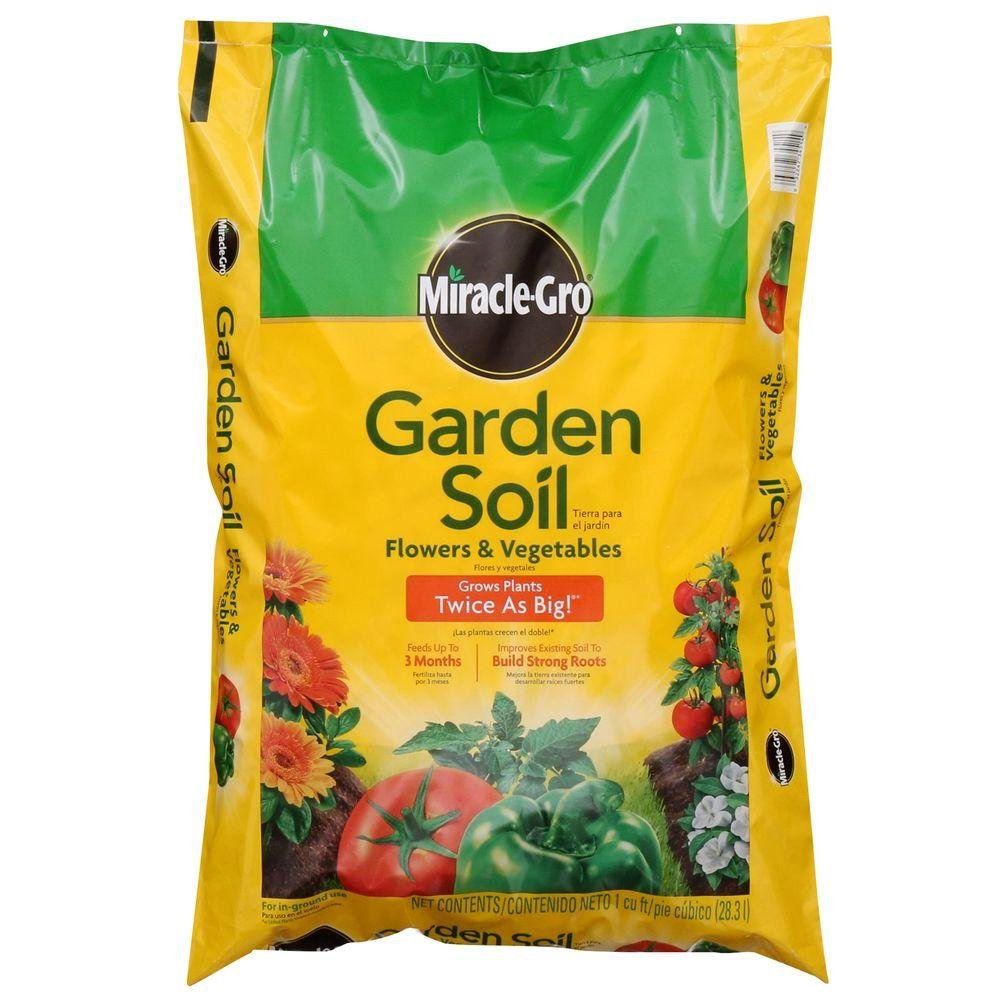 miracle-gro 1 cu. ft. garden soil for flowers and vegetables