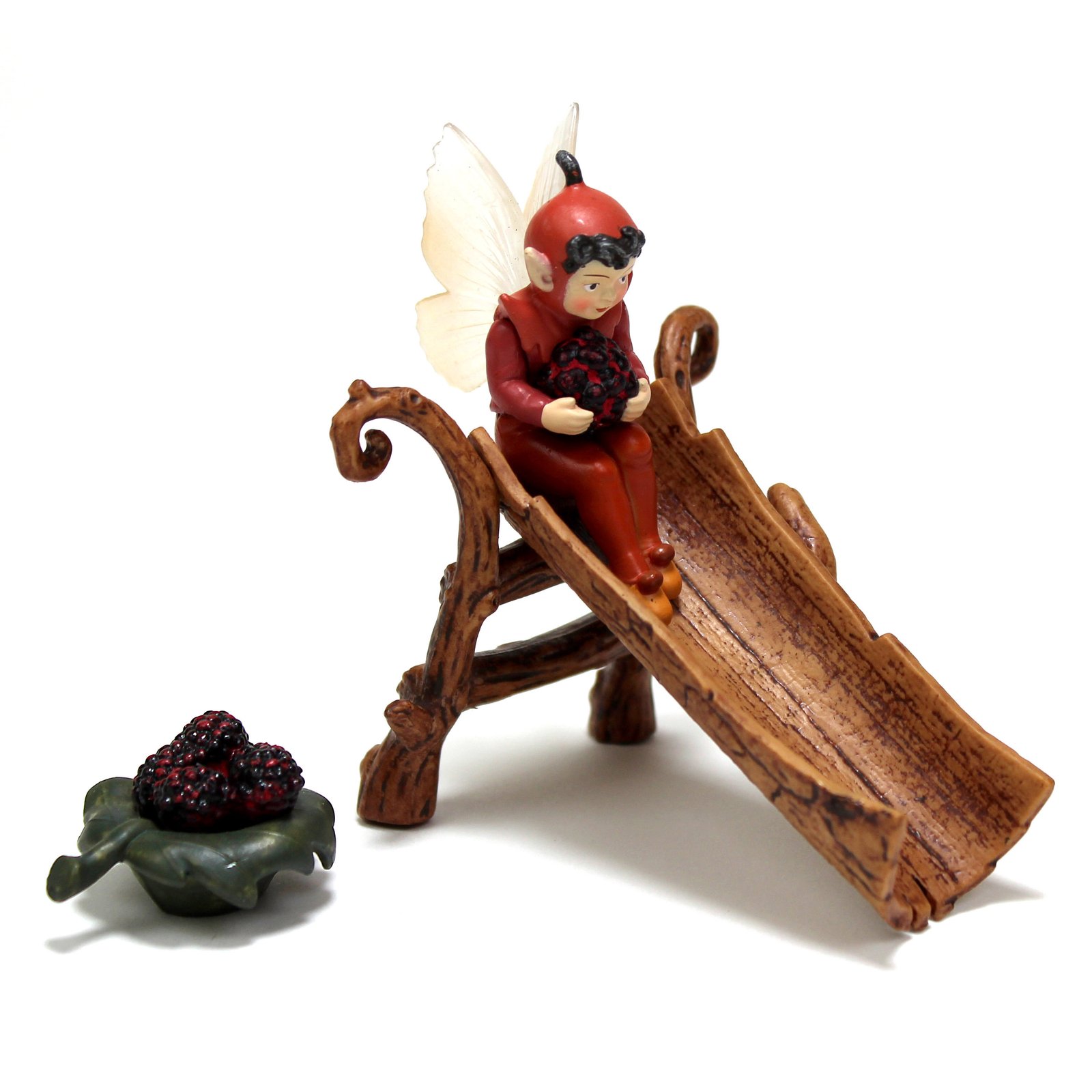 details about fairy garden mini - secret garden flower fairies - mulberry  and slide