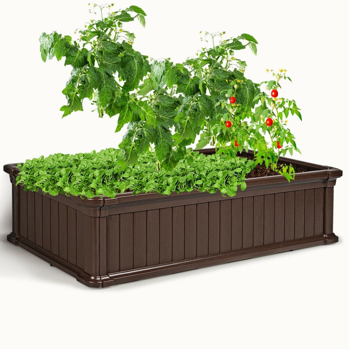 premium raised planter box vegetable rectangle outdoor planter box 2 pc