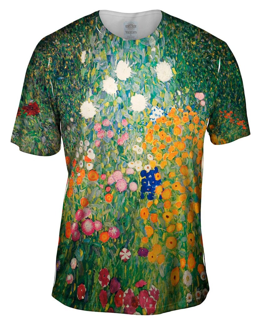 gustav klimt -"flower garden " (1907) mens t-shirt | yizzam