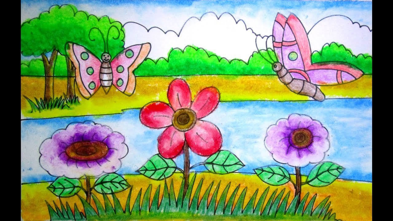 flower garden sketch at paintingvalley | explore collection of