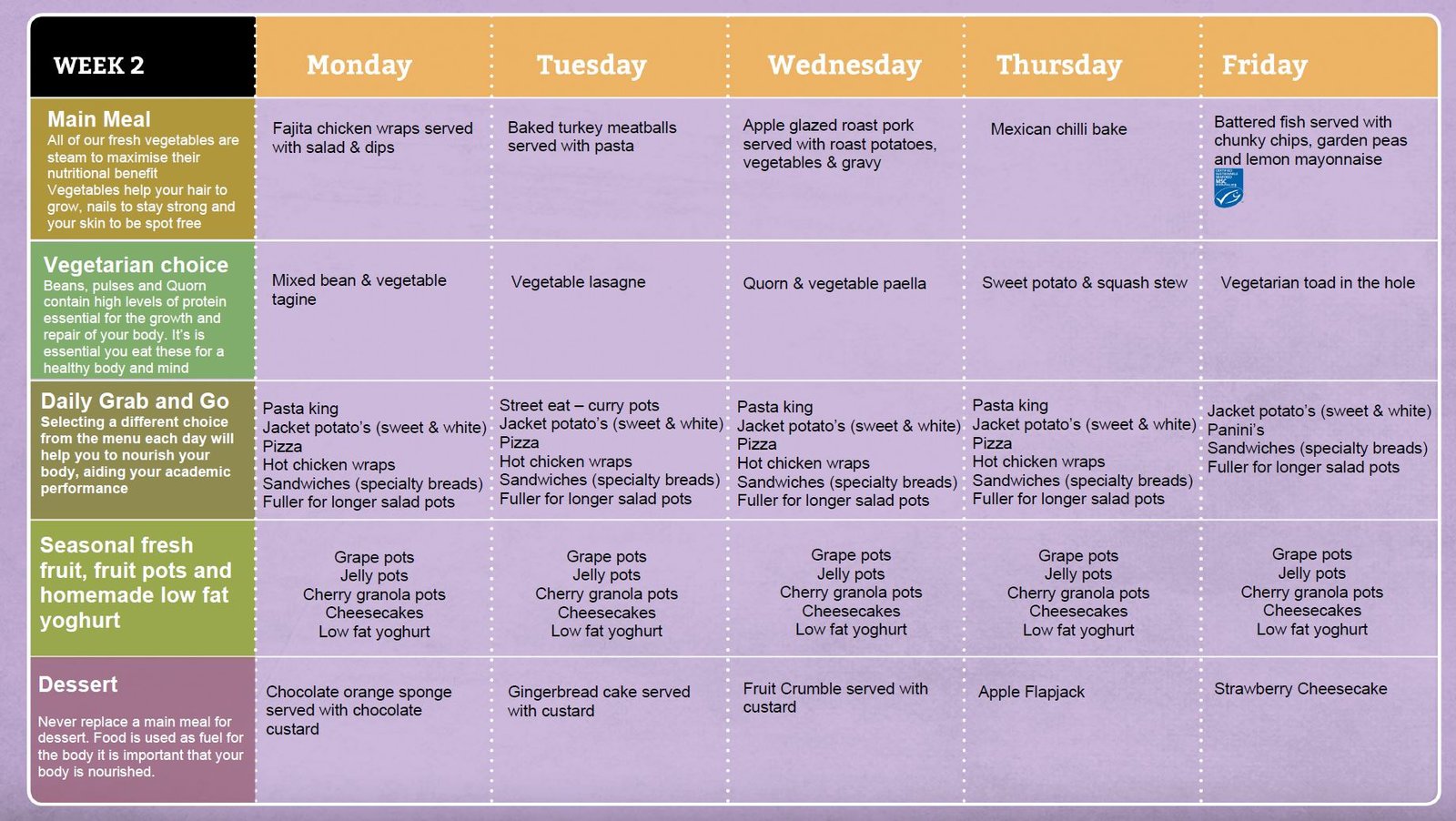 school catering – trinity school