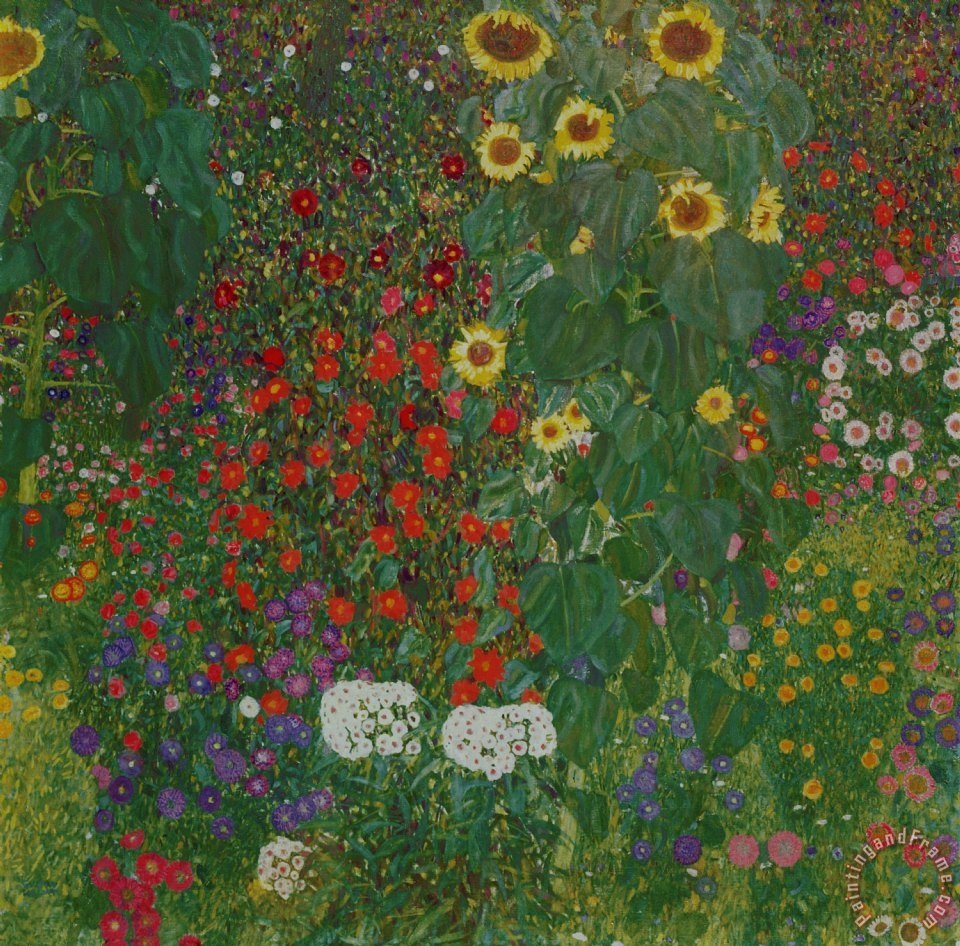 farm garden with flowers
