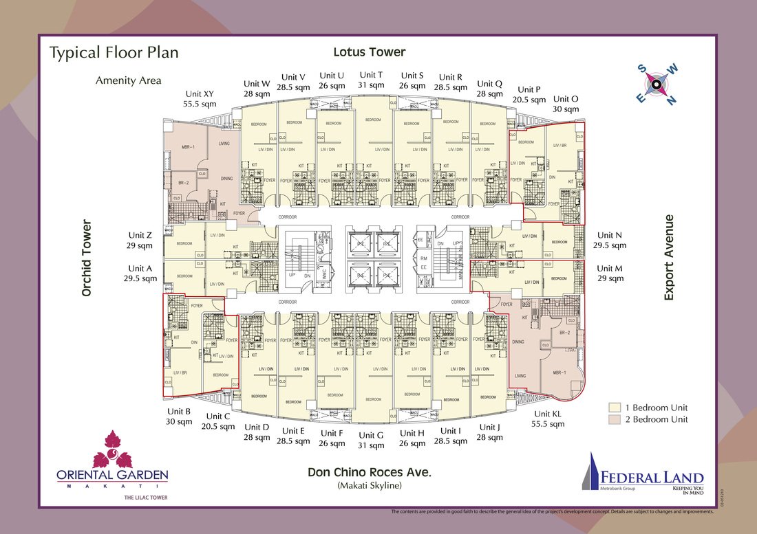 floor plan - one lilac place at oriental garden makati