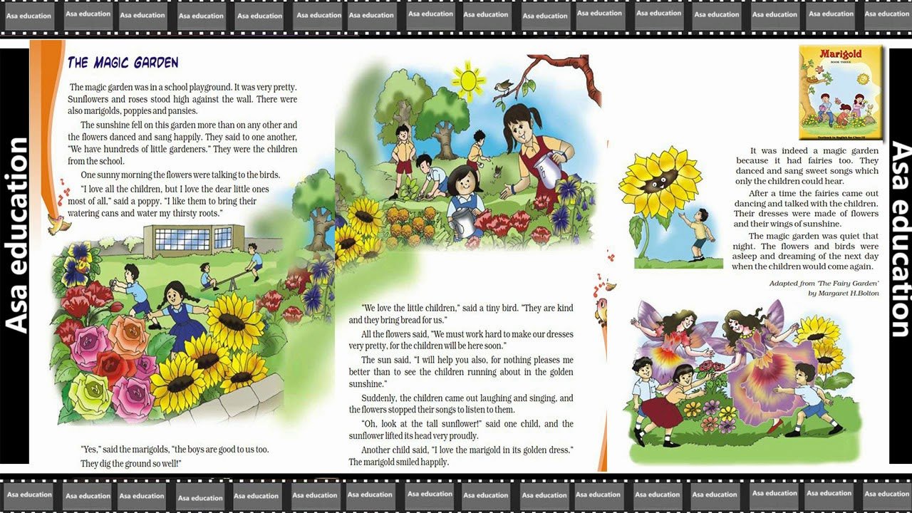 ch 1 the magic garden (english - marigold, grade 3, cbse) story in easy  hindi/english