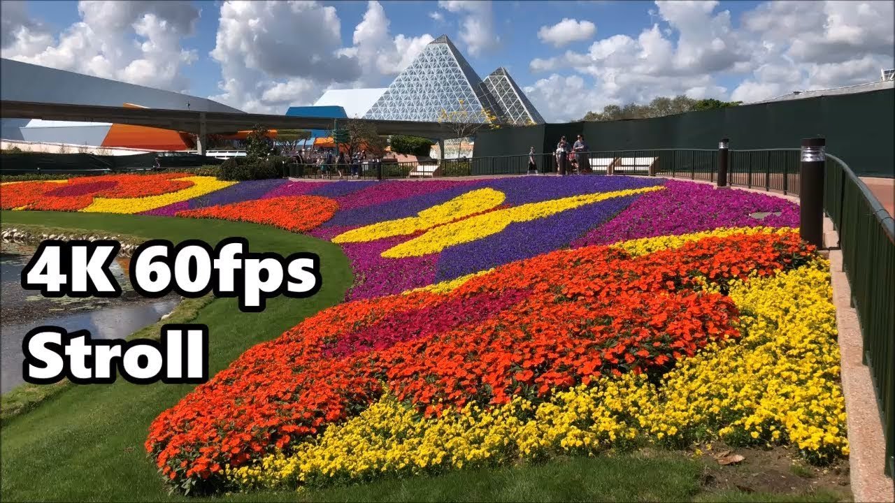 epcot flower and garden festival preview 2018 | relaxing stroll - 4k 60fps  | walt disney world