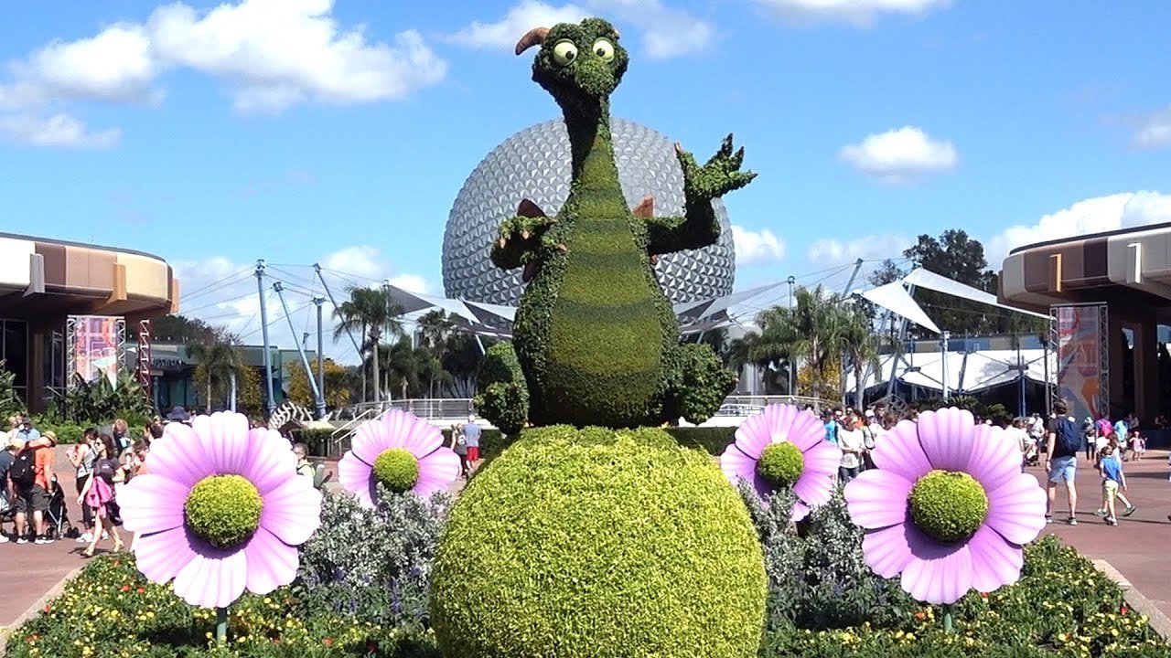epcot international flower & garden festival 2018 topiary preview including  figment, belle, frozen
