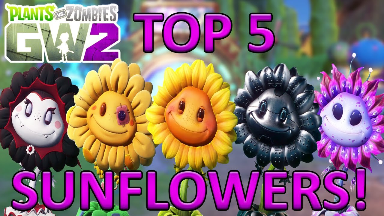 top 5 sunflowers - plants vs zombies garden warfare 2 "top 5 characters"