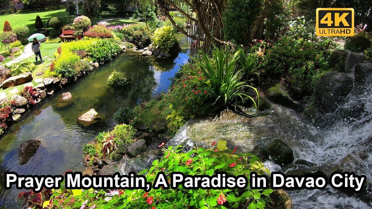 prayer mountain paradise in davao city, amazing nature, flowers, rivers,  buildings and gardening