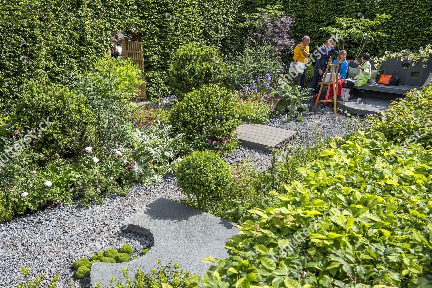 art therapy linklaters garden maggies editorial stock photo - stock