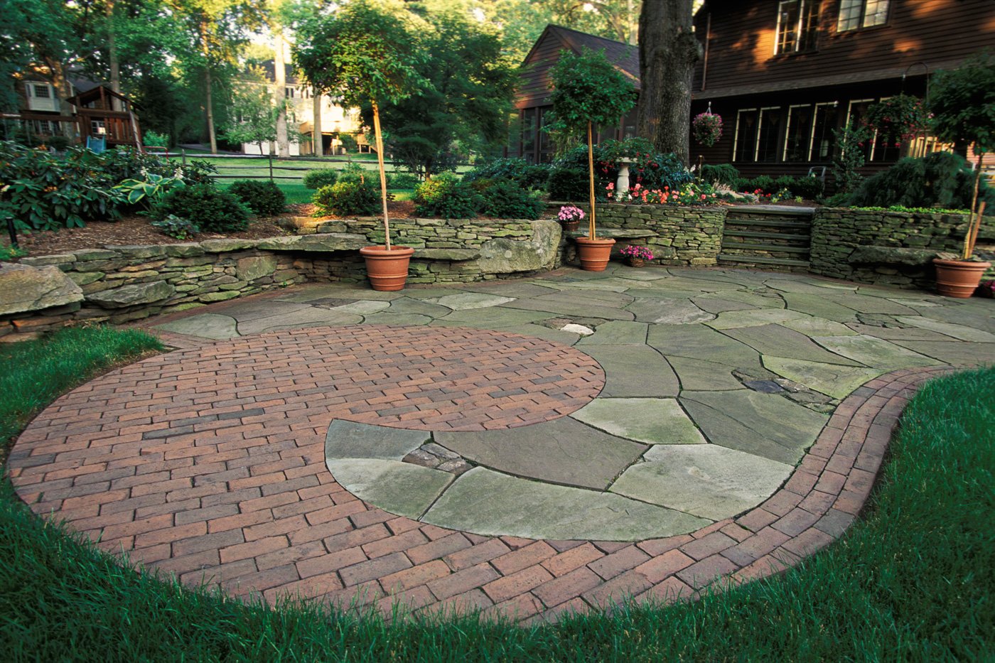 brick walkways and patios - cording landscape design