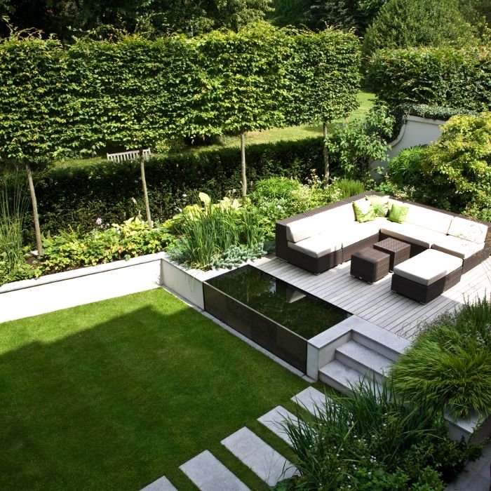 minimalist trendy garden ideas with tiles and pools | | founterior