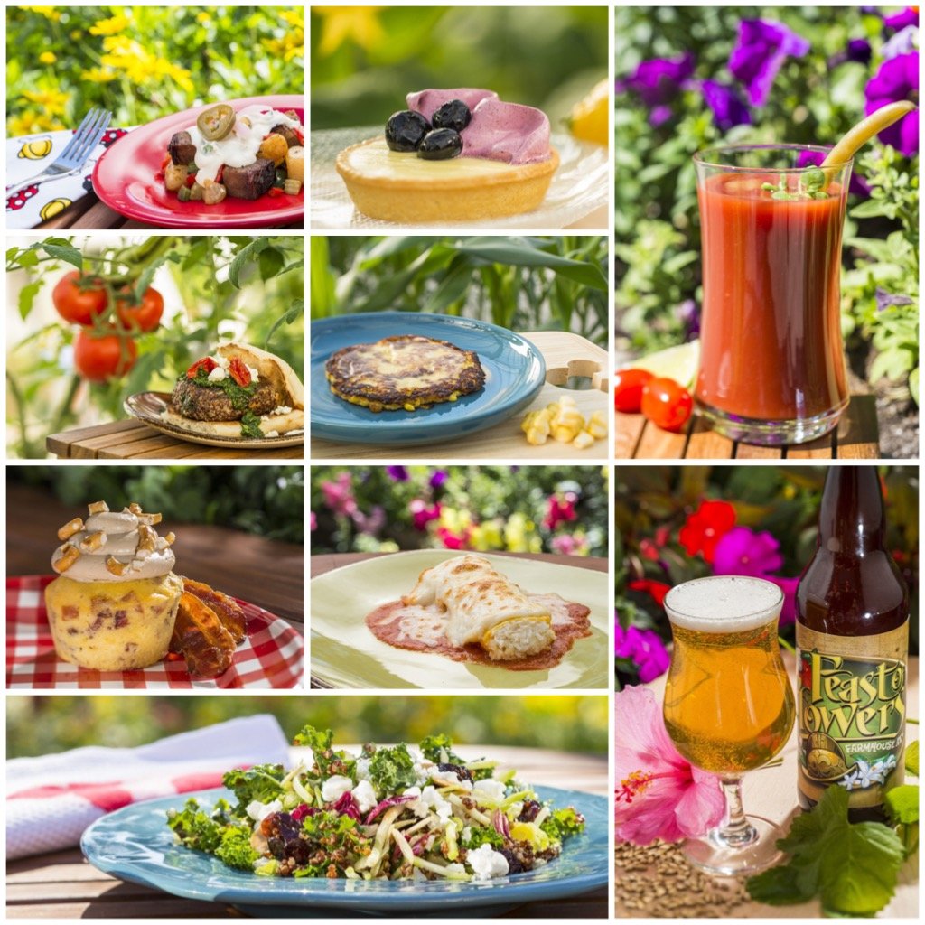 photos of nine of the dishes you can sample at the 2015 epcot flower