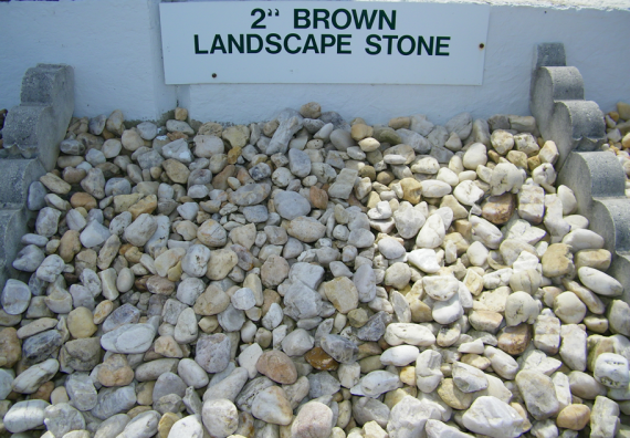 2" brown landscape stone - westminster lawn